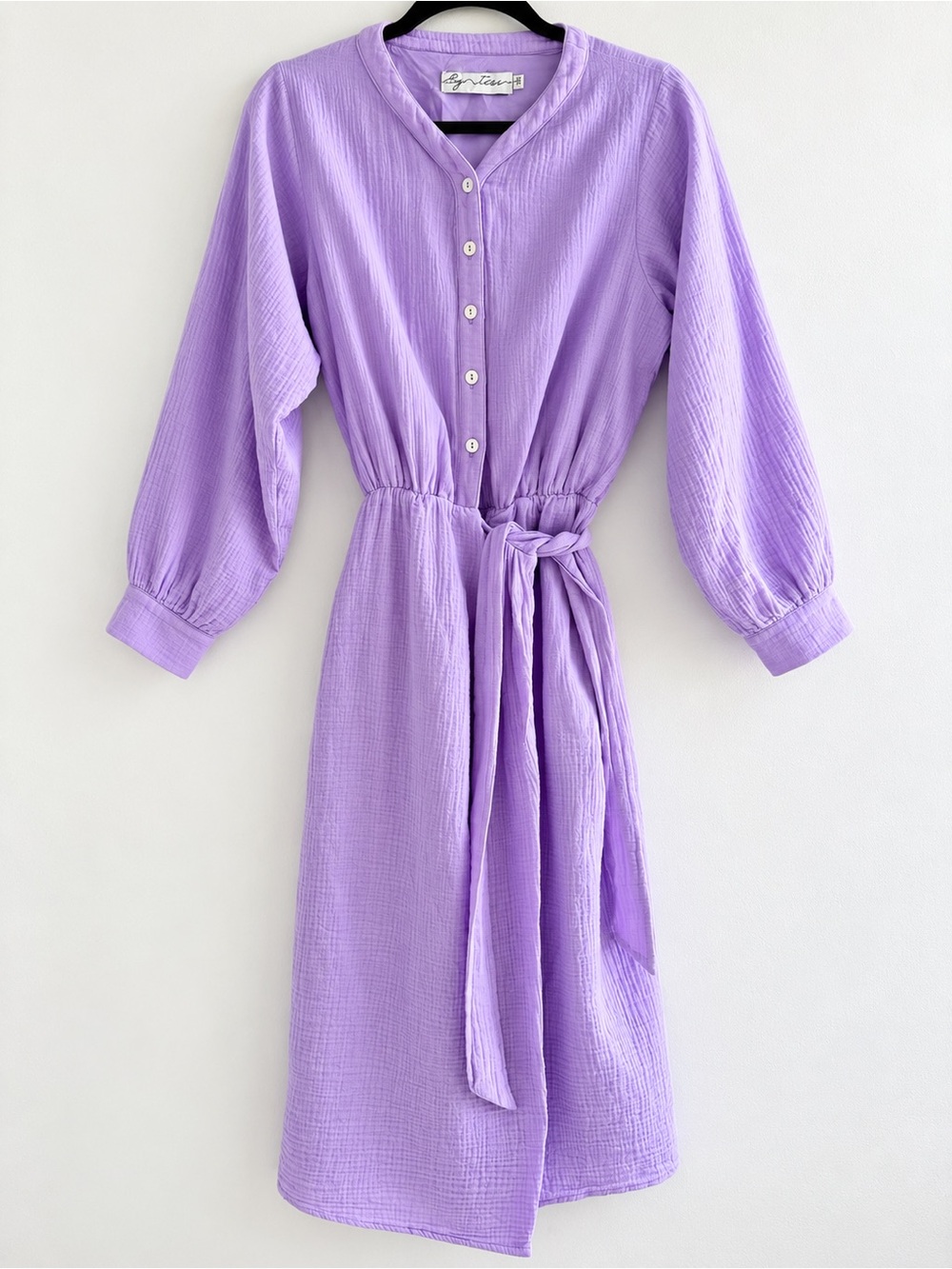 By Tess Lavender Gauze Midi Dress XS
